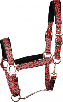 Halfterset mit Leopardenmuster