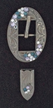 Antik Buckle-Set oval montana/lavender