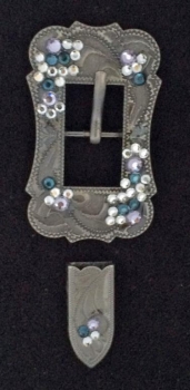 Antik Buckle-Set geschwungen montana/lavender