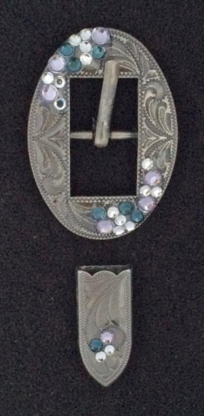 Antik Buckle-Set oval montana/lavender